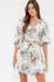 Floral Peasant Sleeve Dress Blu Pepper 