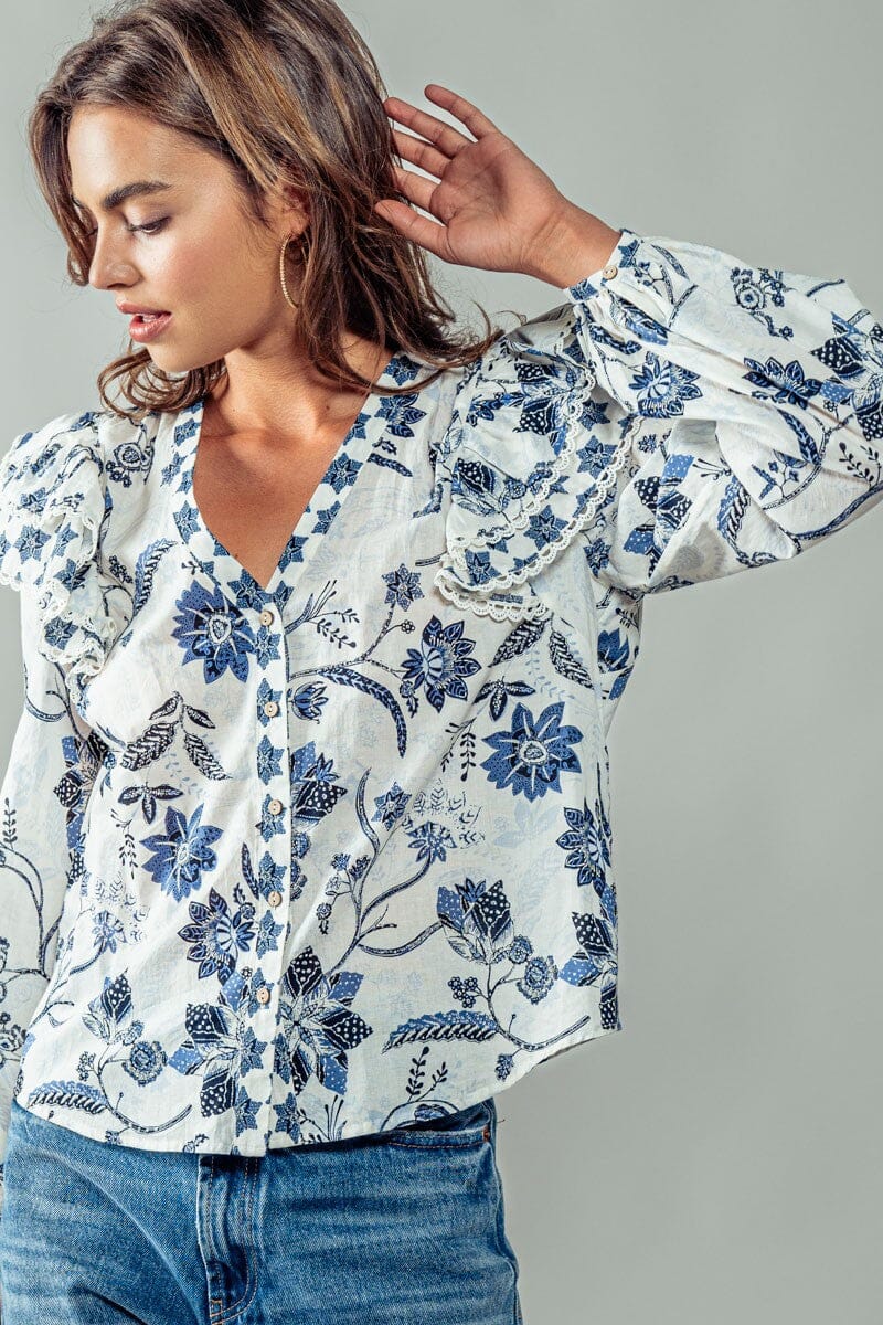 Floral Porcelain Blouse Trend Notes 