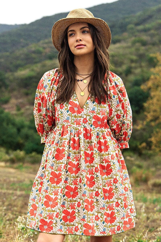 Floral Print Mini Dress Gigio 