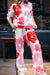 Floral Print Pullover Top Sweatpants Lounge Set Kentce 