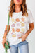 Floral Pumpkin Graphic Crewneck Halloween Tee sweet lover fashions 