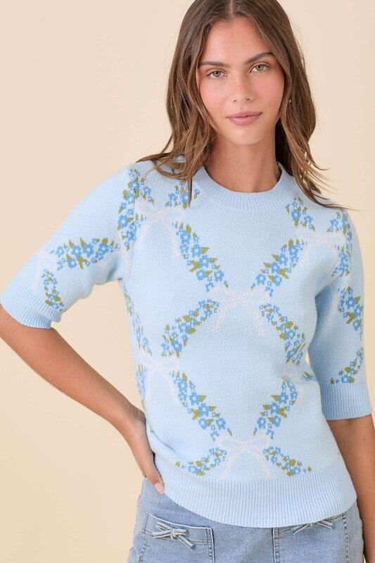 Floral Ribbon Sweater Main Strip 