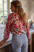 Floral Ruffle Button Down Shirt Youmi 