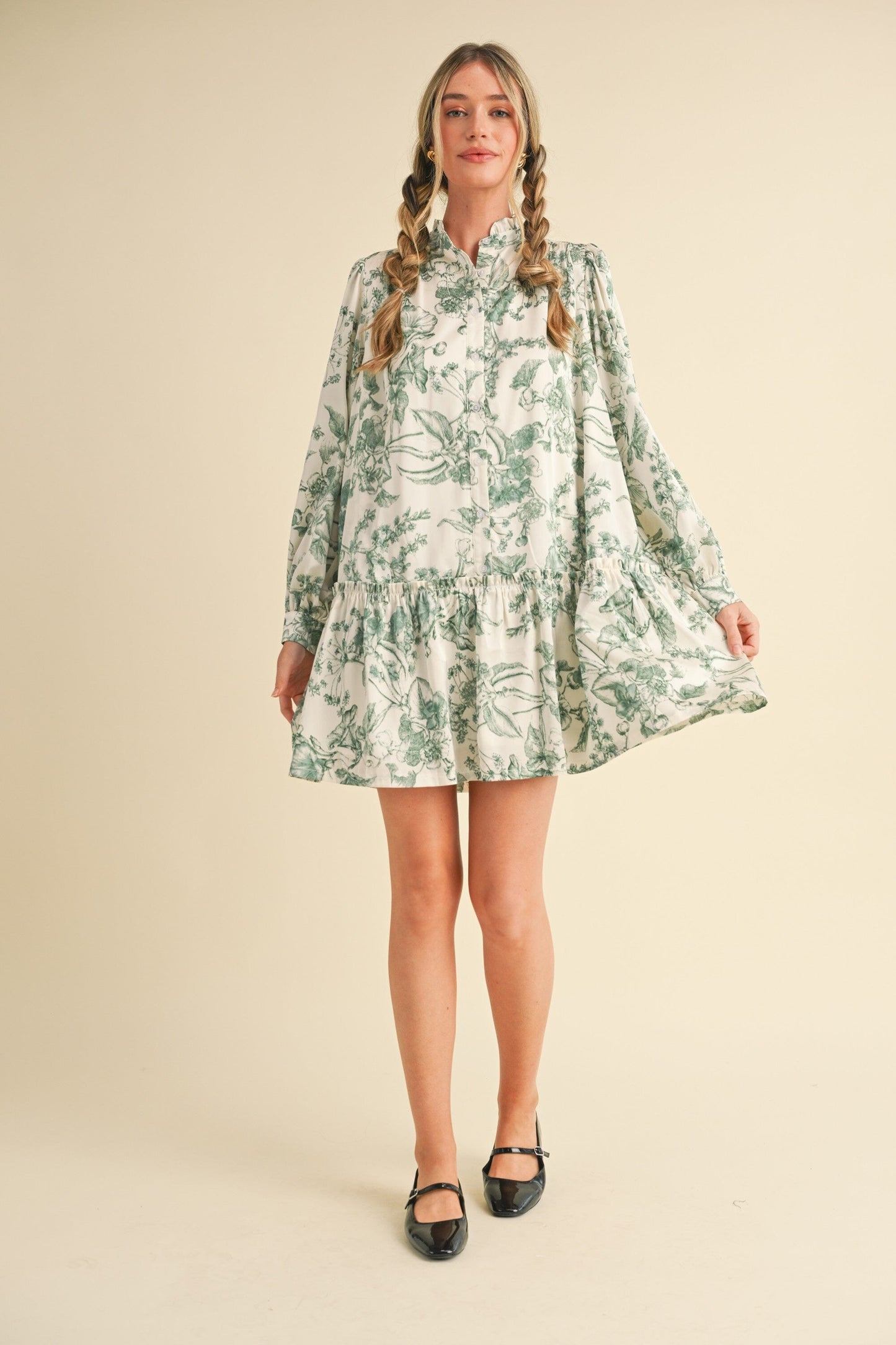 Floral Toile Drop Waist Dress &merci 