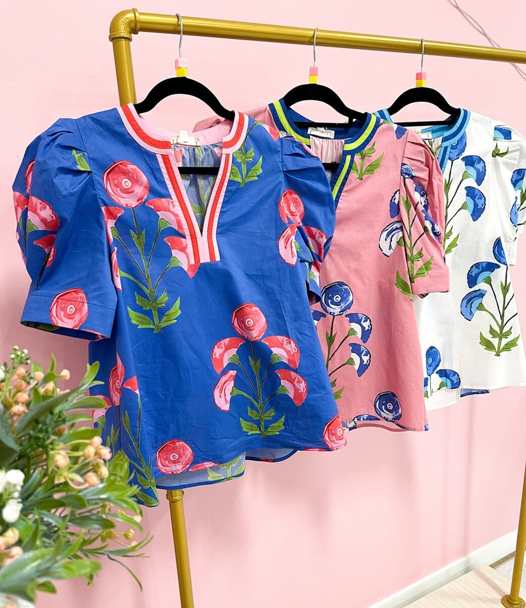 Floral V Blouse Ships January 2025 entro 