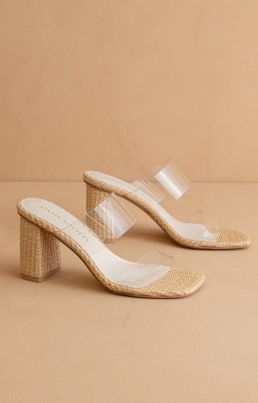 Francie Clear Double Strap Heel oasis society 