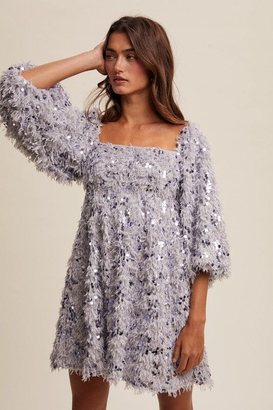 Fringe Sequin Babydoll Dress – SNAP-Something New And Pretty