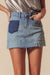 FRONT POCKET DETAIL WASHED DENIM MINI SKIRT So Me 