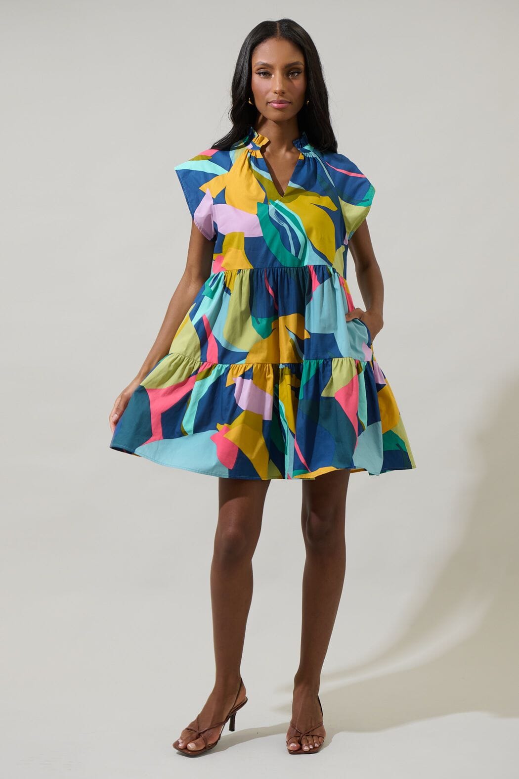 Gia Abstract Poplin Dress Sugarlips 