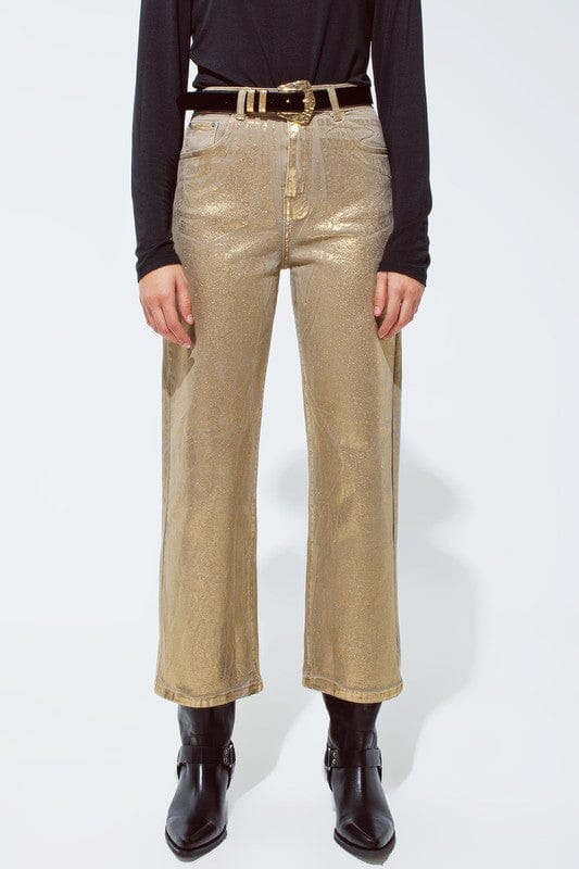 Gold Glow Colorblock Jeans Q2 