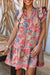 Gorgeous Floral Print Tie V Neck Ruffle Dress socali the label 