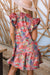 Gorgeous Floral Print Tie V Neck Ruffle Dress socali the label 