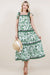 Green Leaf Shoulder Tie Midi Sundayup 