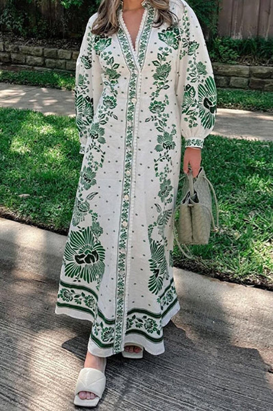 Green LS Caftan Mayah Overseas 