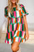 Green Mod Print Dress Shiying 