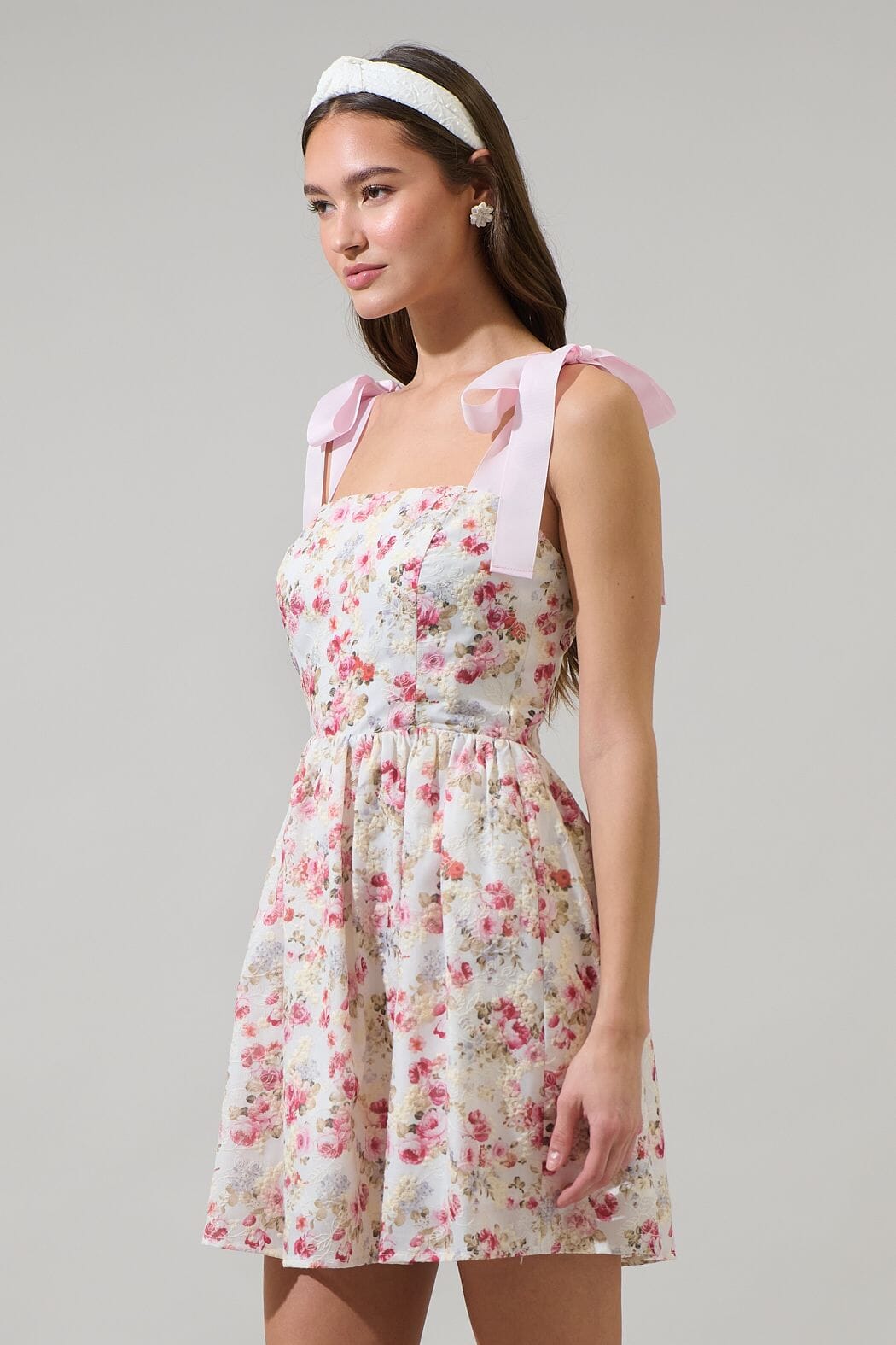 Hannah Eyelet Tie Shoulder Dress Sugarlips 