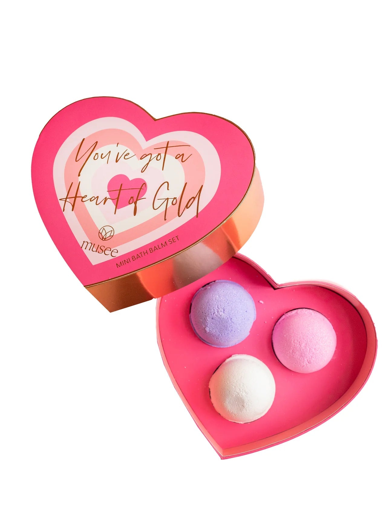 Heart of Gold Mini Three Balm Set Mussee Bath 