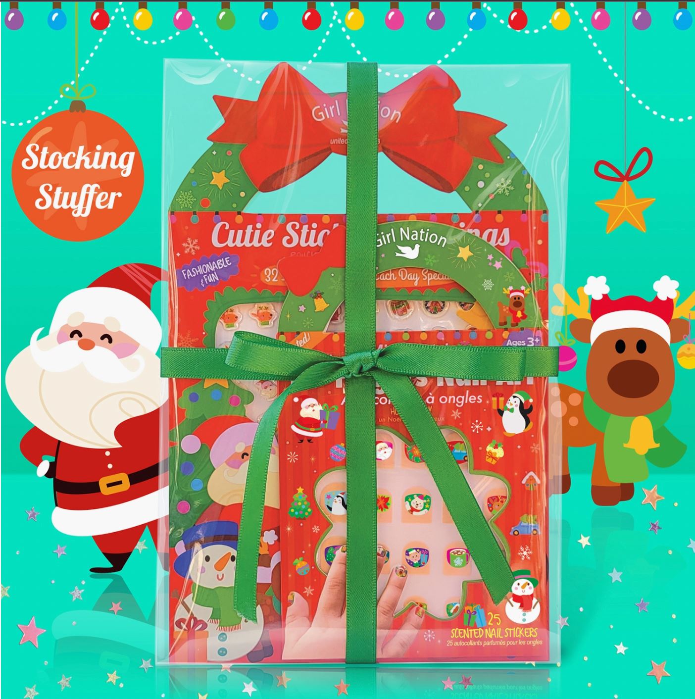 Holiday Stick-On Earring and Nail Sticker Gift Set - SNAP-Something New And  Pretty