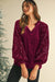 Holiday Velvet Top with Sequin Sleeves Shewin 