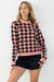 Houndstooth Mock Neck Sweater thml 