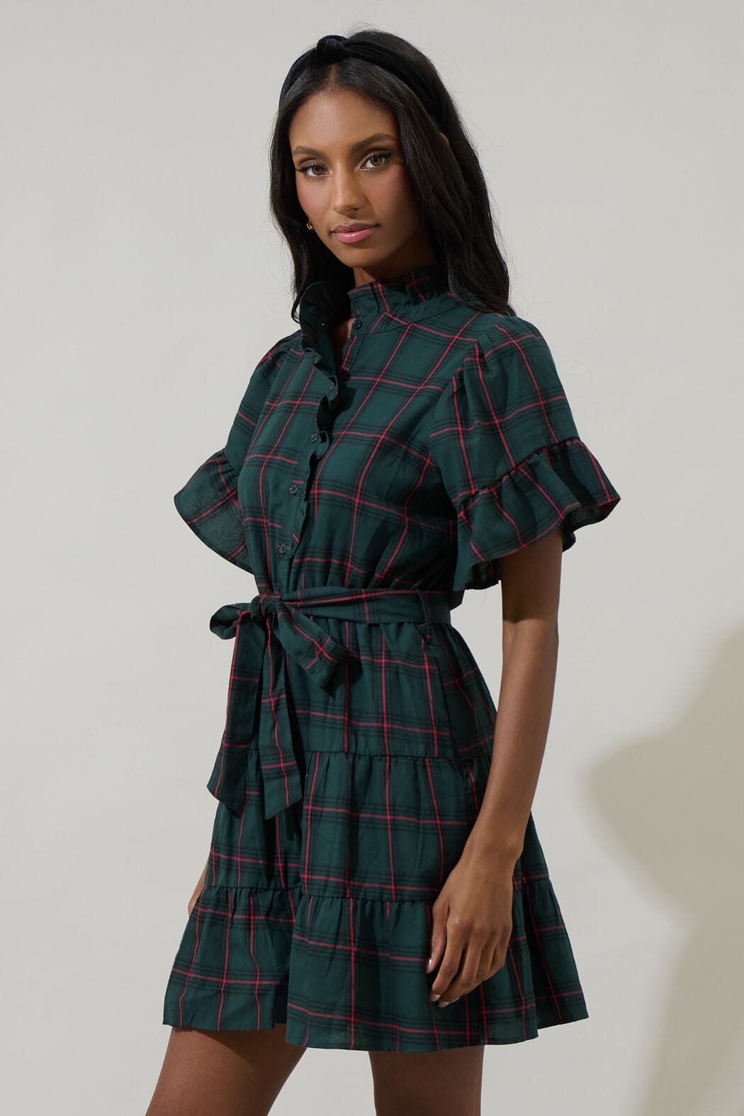 Hunter Cottonwood Plaid Dress Sugarlips 