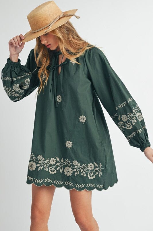 Hunter Embroidered Peasant Dress Mable 