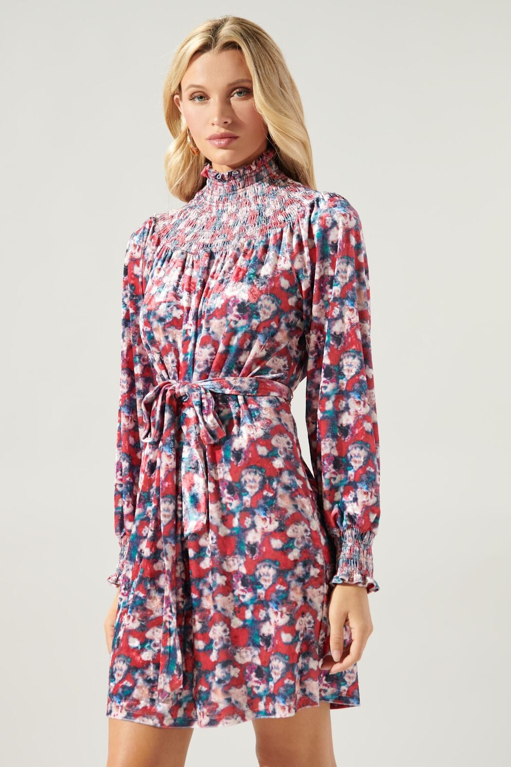 In a Daze Velvet Floral Dress Sugarlips 