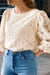 Ivory Flower Jacquard Button Down Top Kentce 