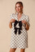 Jacquard Ribbon Print Dress with Bows So Me 