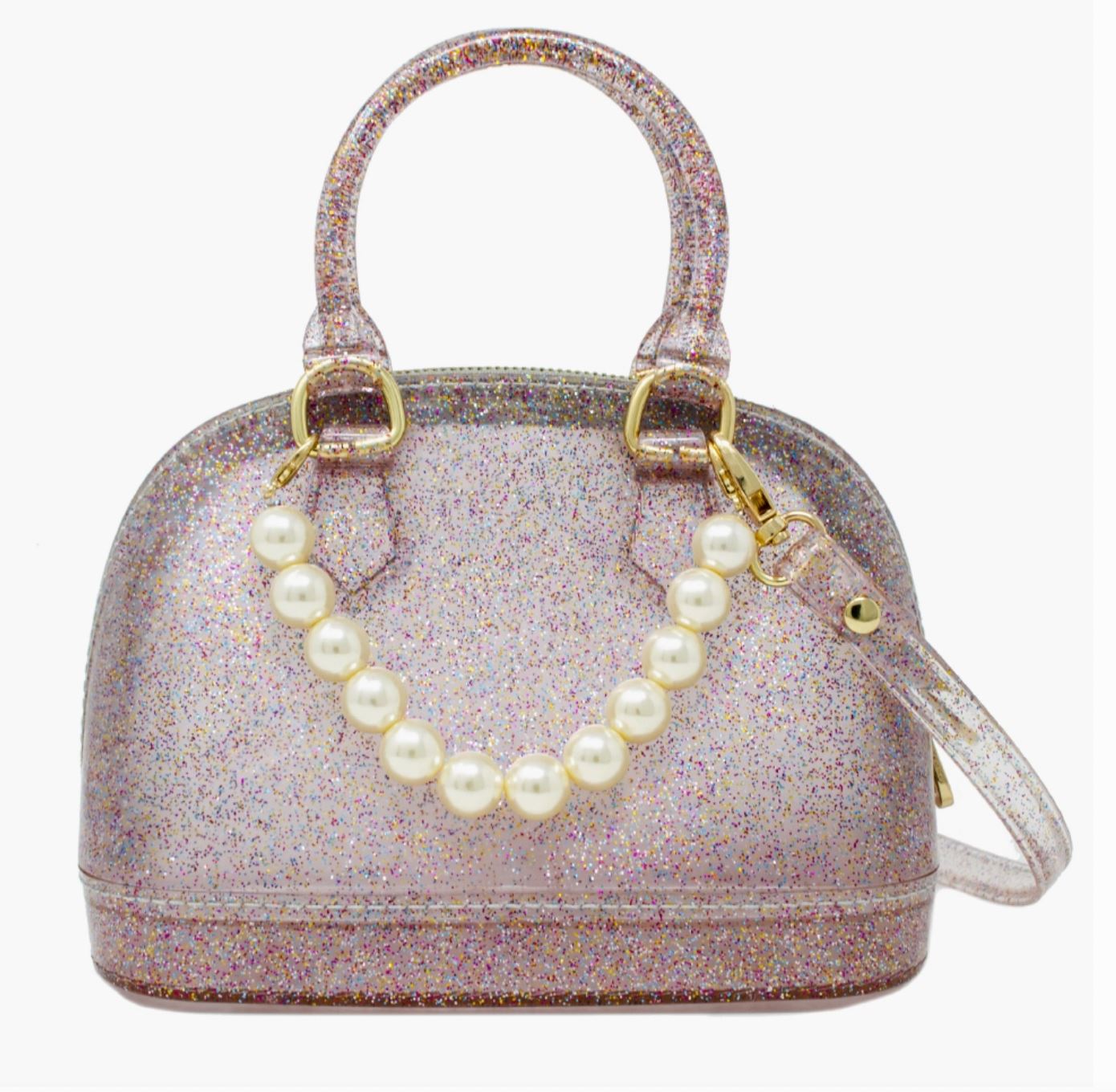 Jelly Bowling Crossbody Handbag with Pearls tiny treats 