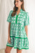 Kelly Green Chain Print Dress Shewin 