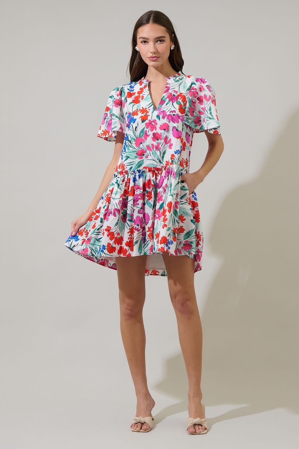 Kivia Floral Dropwaist Dress Sugarlips 