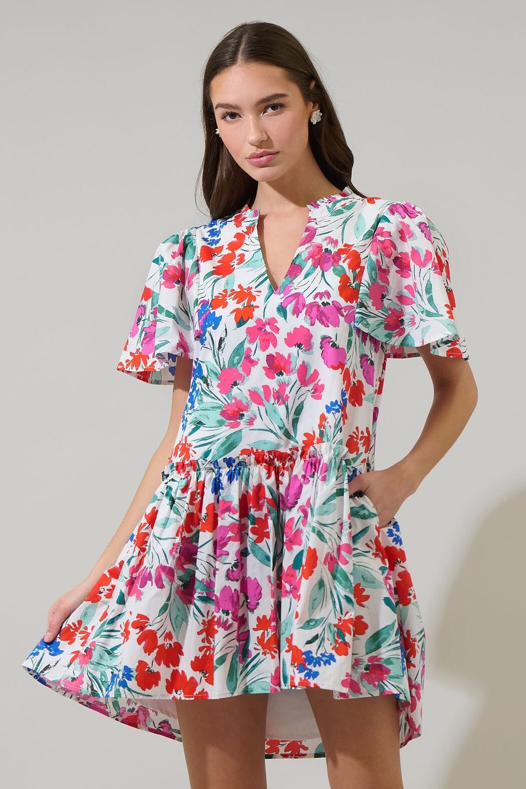 Kivia Floral Dropwaist Dress Sugarlips 