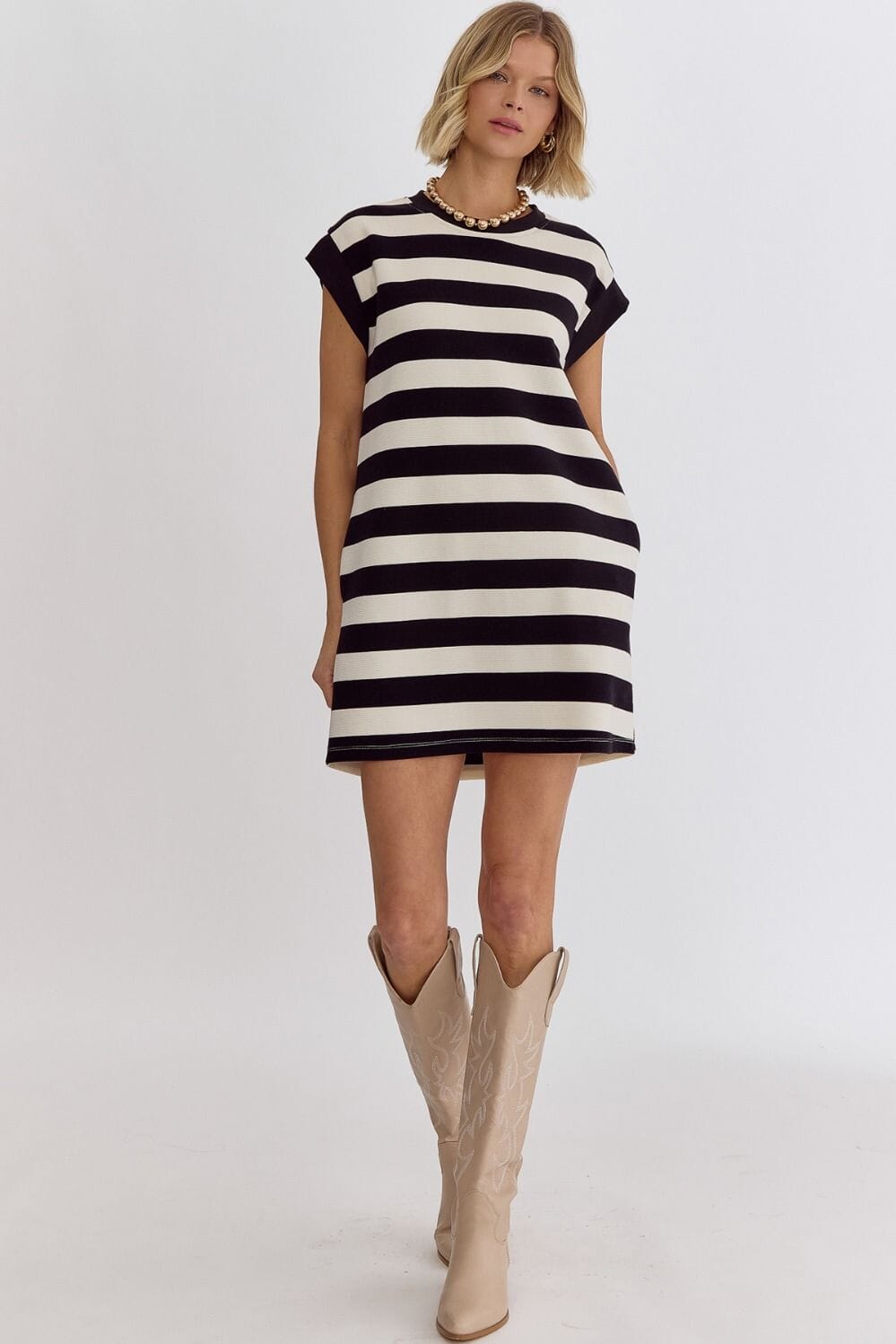 Knit Striped Everyday Dress Asia Direct 