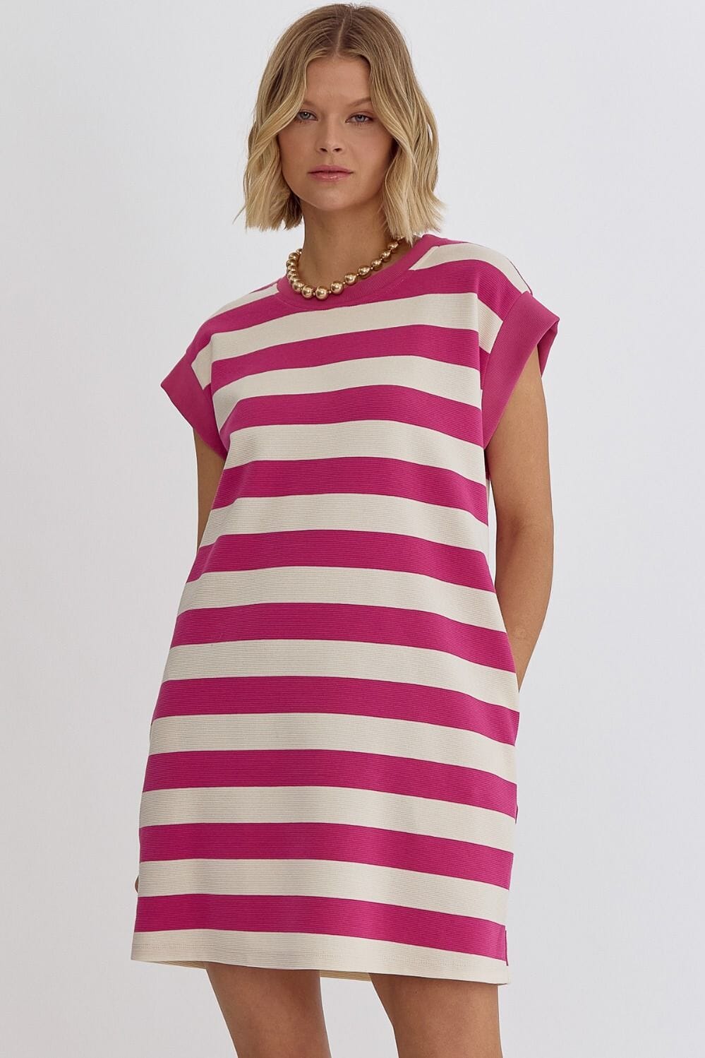 Knit Striped Everyday Dress Asia Direct 