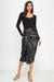 Knot Front Faux Leather Midi Skirt SNAP-Something New And Pretty 