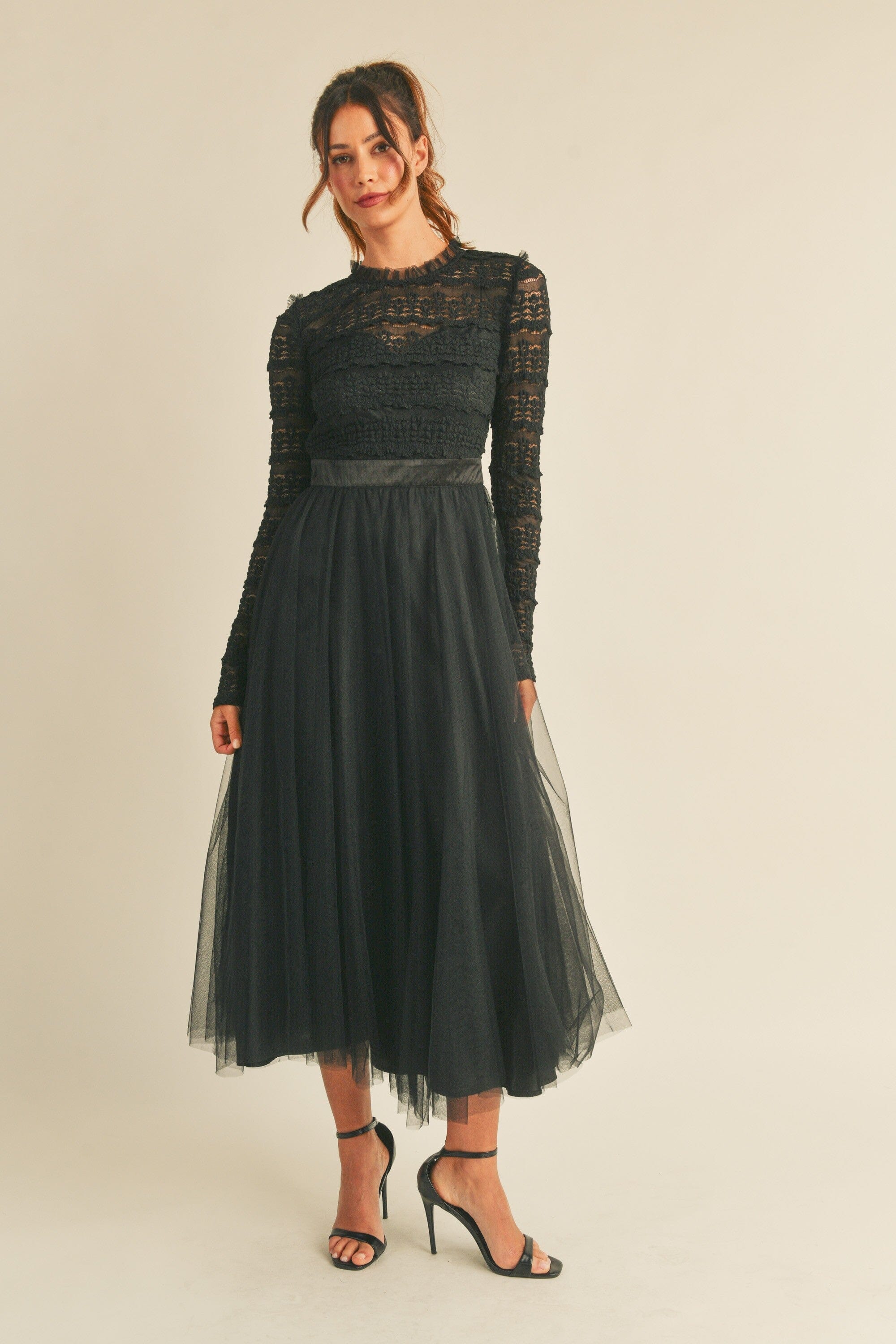 Lace Dress with Tulle Skirt Mable 