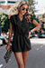 Lapel Neck Dolman Sleeve Blouse Romper supreme fashion 