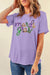 Lavender Sequin Script Mardi Gras Tee Shewin 