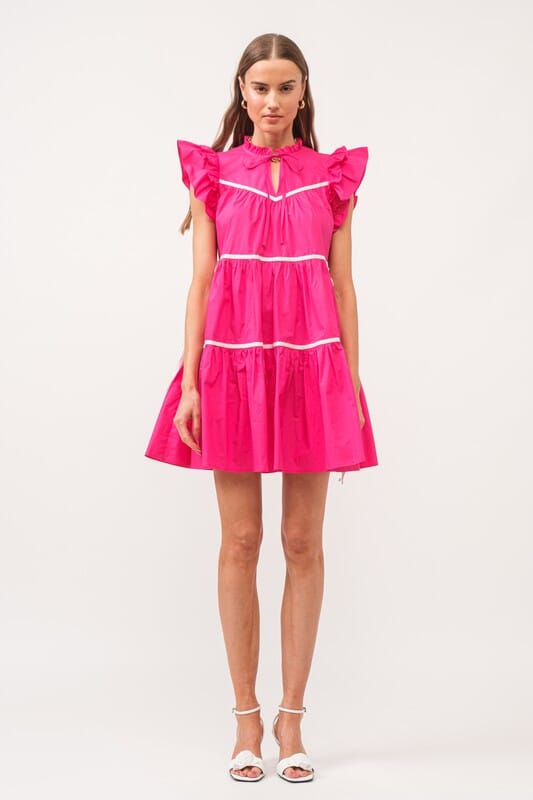Lena Sleeveless Contrasting Piping Dress sofie the label 