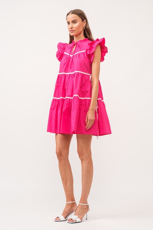 Lena Sleeveless Contrasting Piping Dress sofie the label 