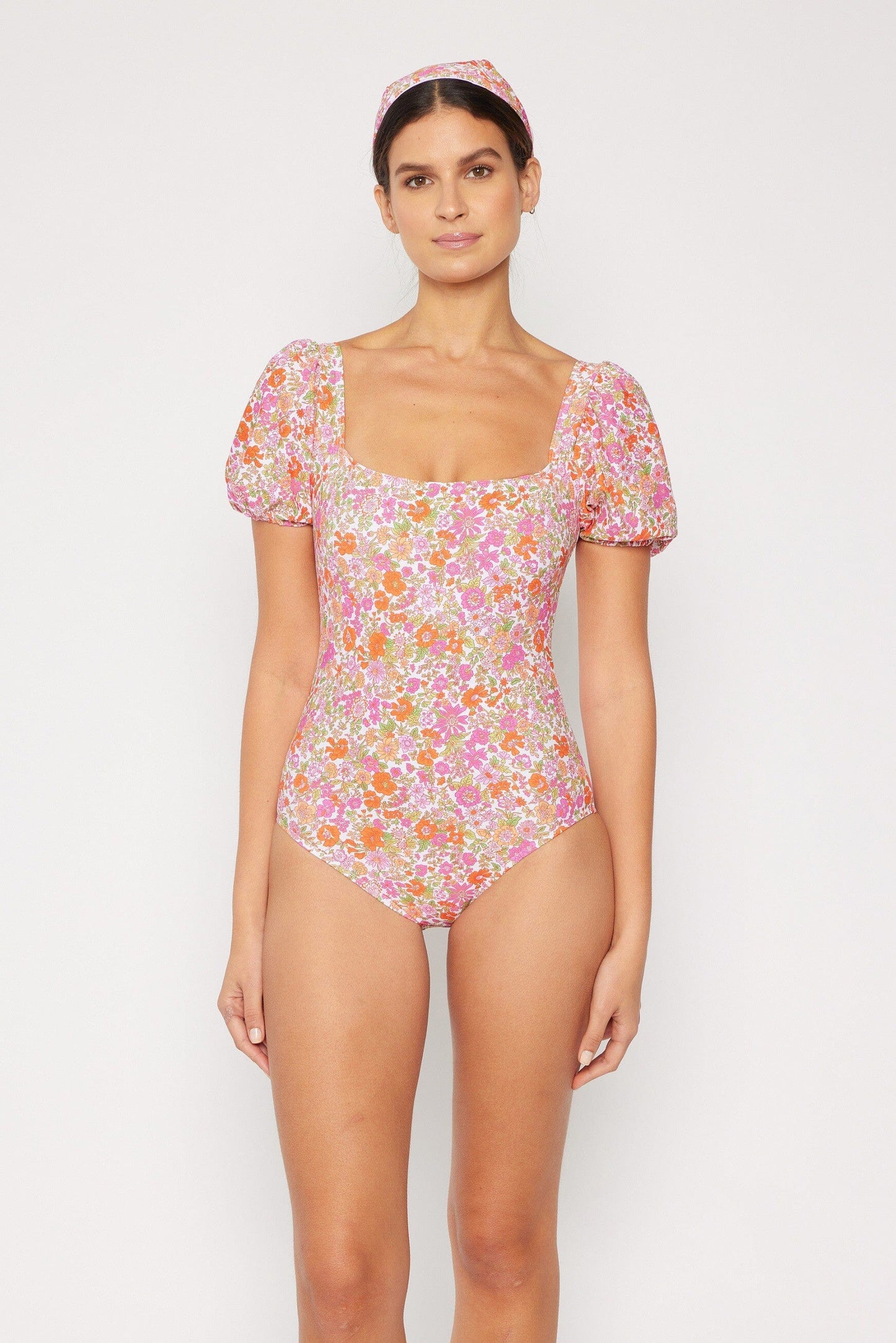 Liberty Style Puff Sleeve Women's One Piece Marina West 