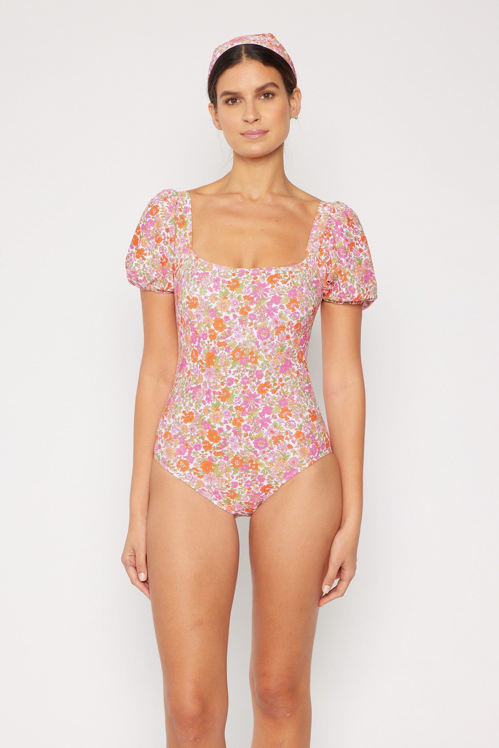 Liberty Style Puff Sleeve Women's One Piece Marina West 