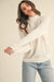 LIGHTWEIGHT POINTELLE KNIT MOCK NECK SWEATER &merci 