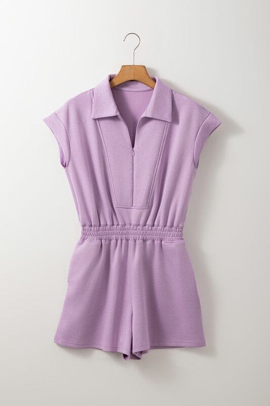 Lilac Knit Romper Shewin 