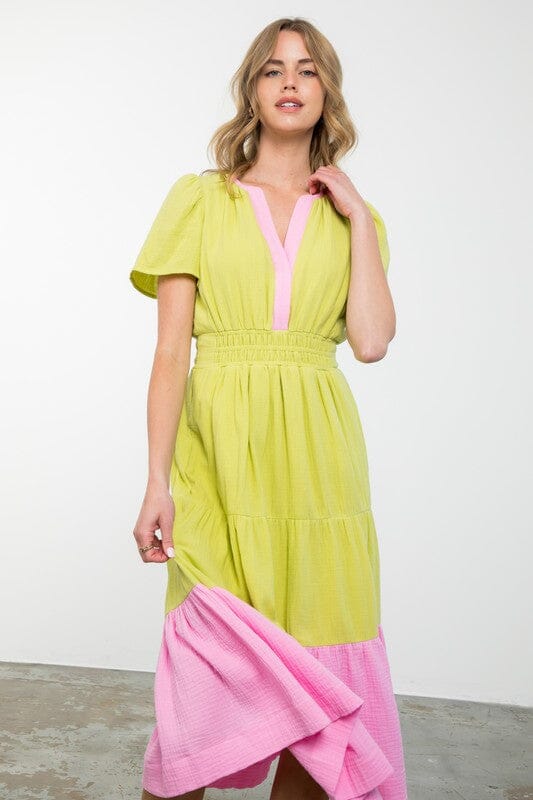 Lime Sorbet Colorblock Midi thml 