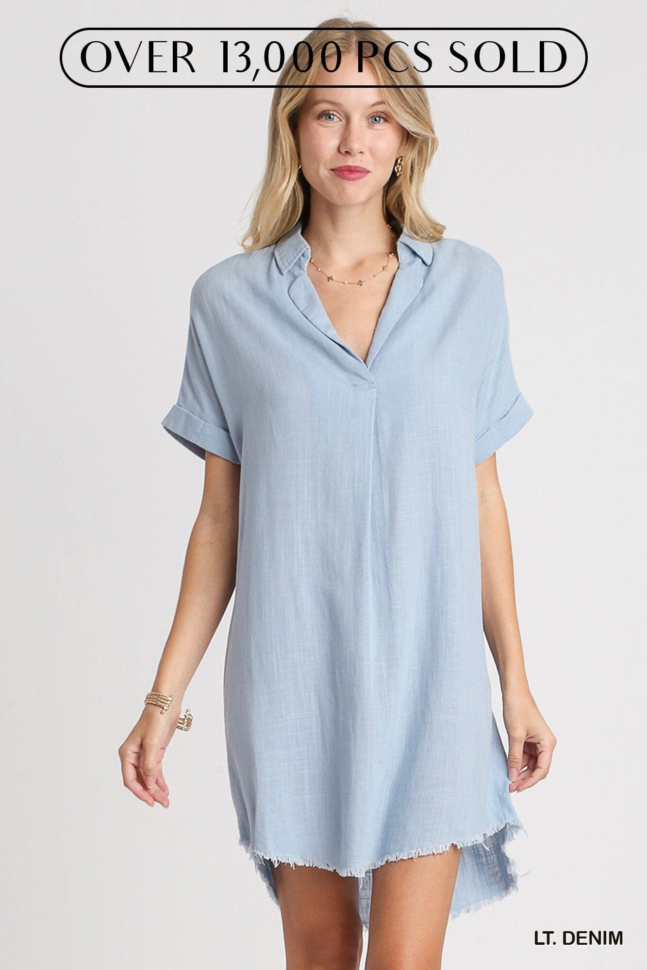 Linen Blend Popover Dress Umgee 