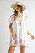 Linen Floral Embroidered Dress Mable 