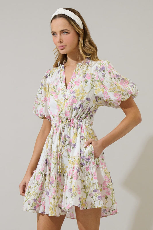 Lita Floral Noella Shift Mini Dress sugarlips 