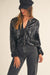 LONG SLEEVE SEQUIN ZIP UP BOMBER JACKET Mable 